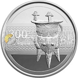 中國青銅器金銀紀念幣（第1組）1公斤圓形銀質(zhì)紀念幣
